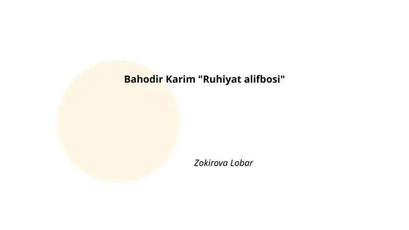 Ruhiyat alifbosi 1