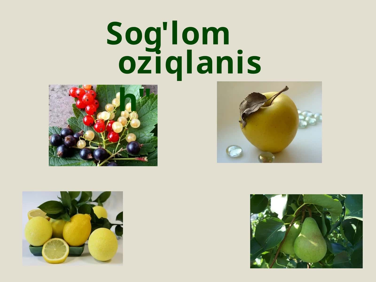 Sog'lom oziqlanish 1