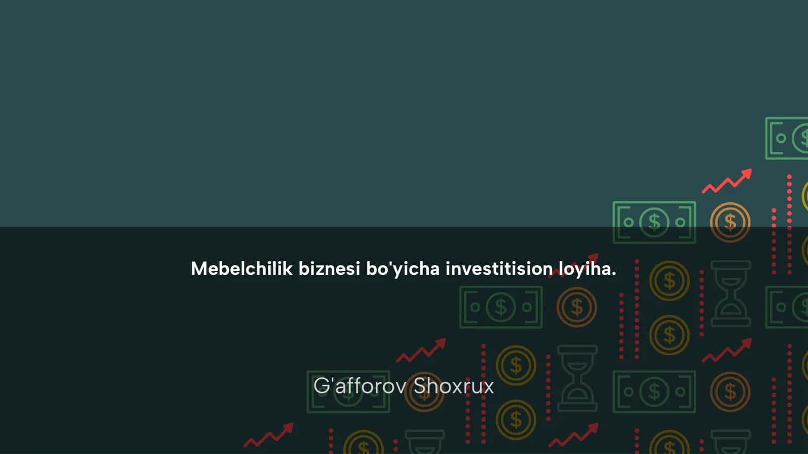 Mebelchilik biznesi bo'yicha investitision loyiha 1