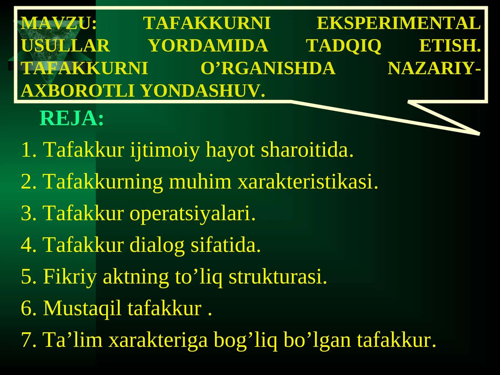 Tаfаkkurni Eksperimental Usullar Yordamida Tadqiq Etish 1