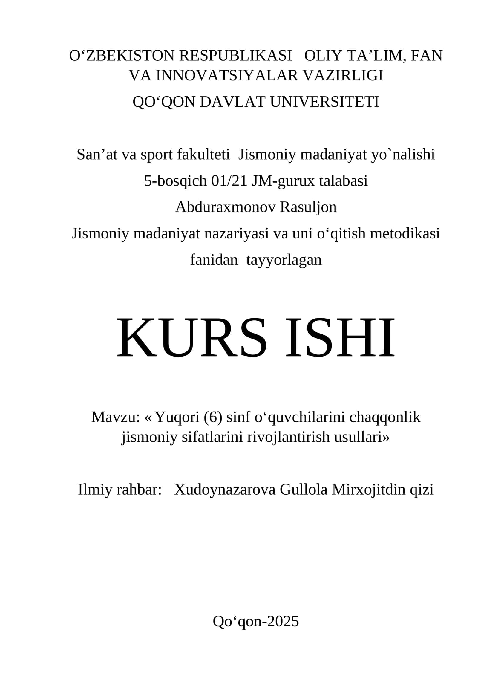 Yuqori sinf oʻquvchilarini chaqqonlik jismoniy sifatlarini rivojlantirish usullari 1