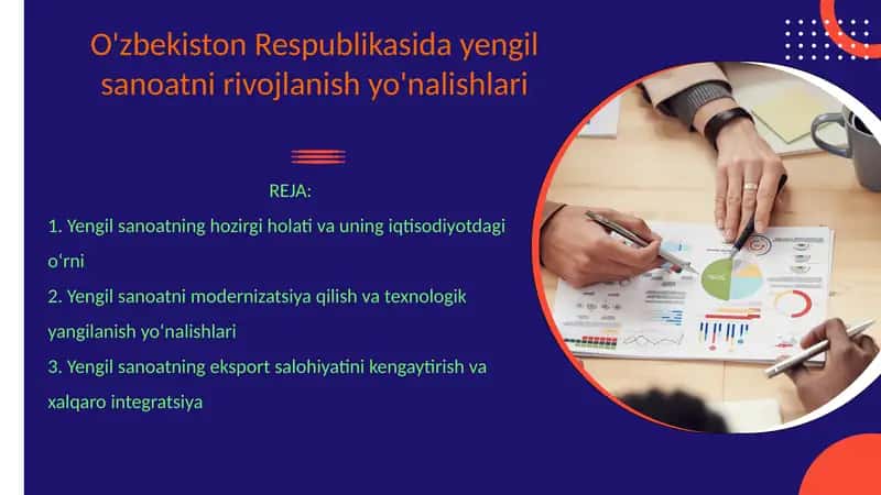 O'zbekiston Respublikasida yengil sanoatni rivojlanish yo'nalishlari 1