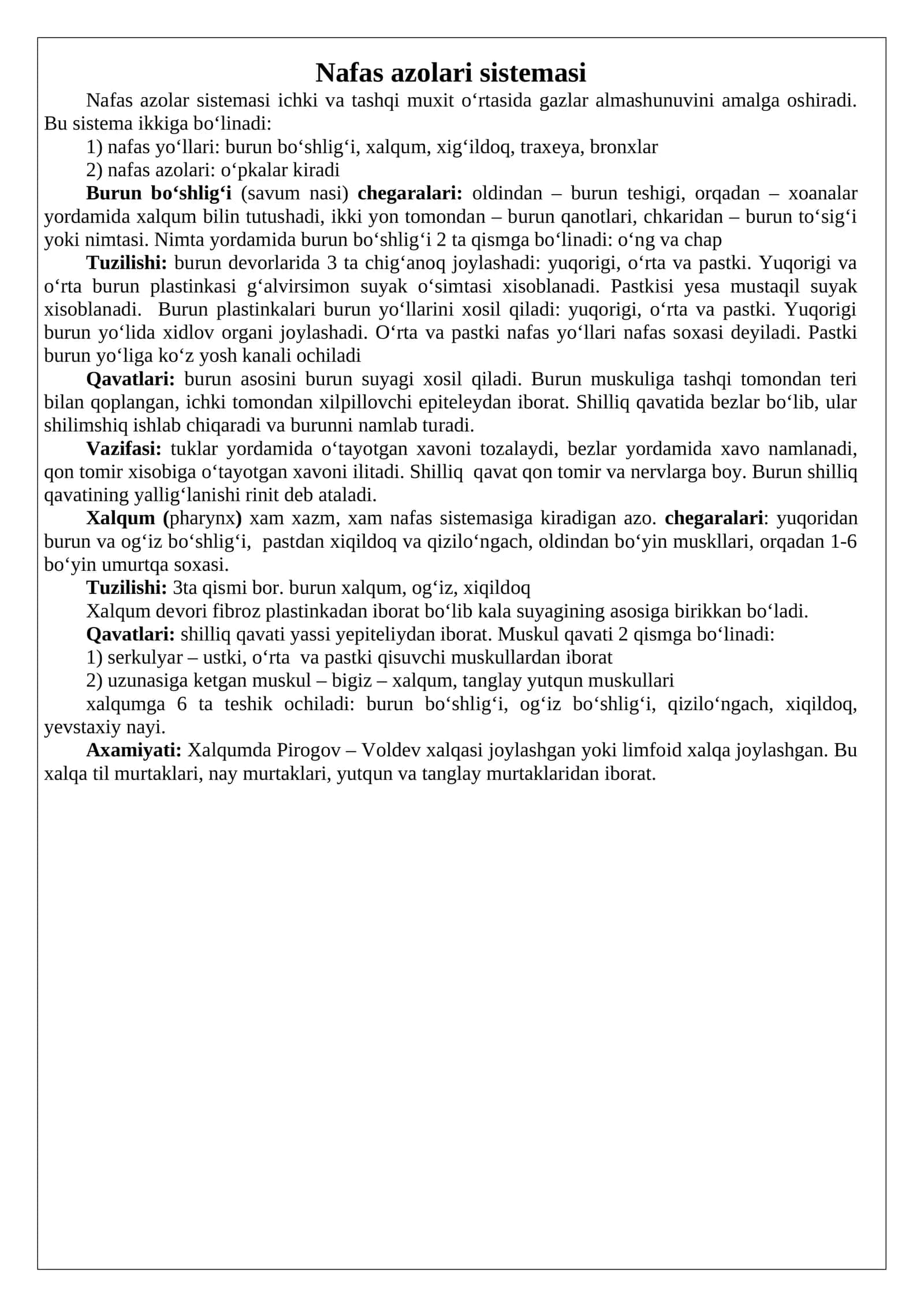 Nafas a'zolari sistemasi 1