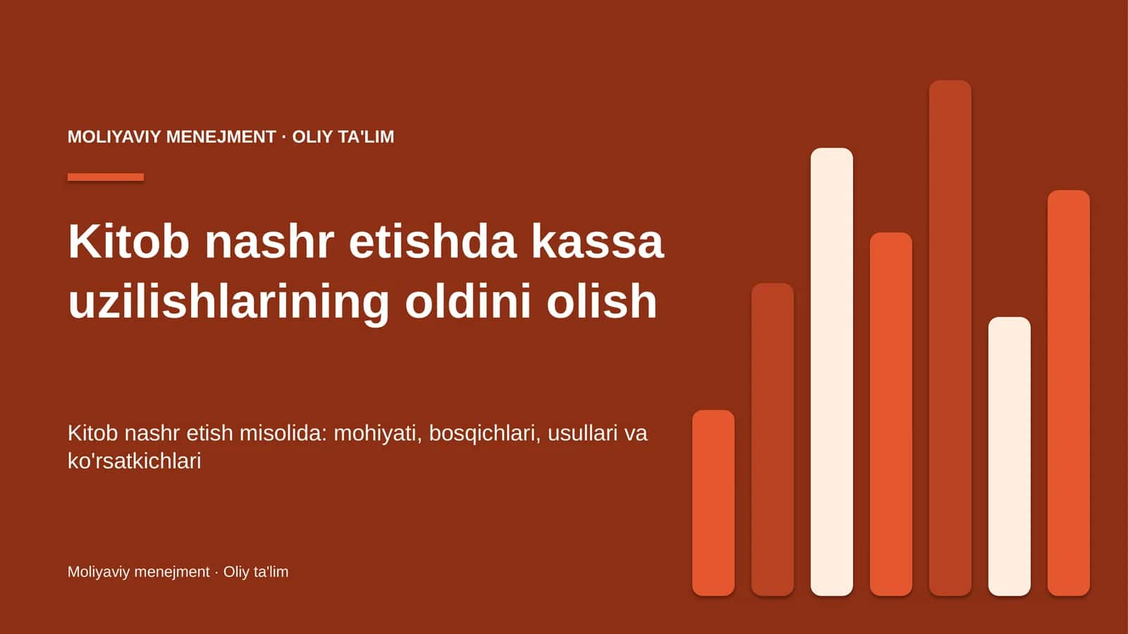 Kitob nashr etishda kassa uzilishlarining oldini olish 1