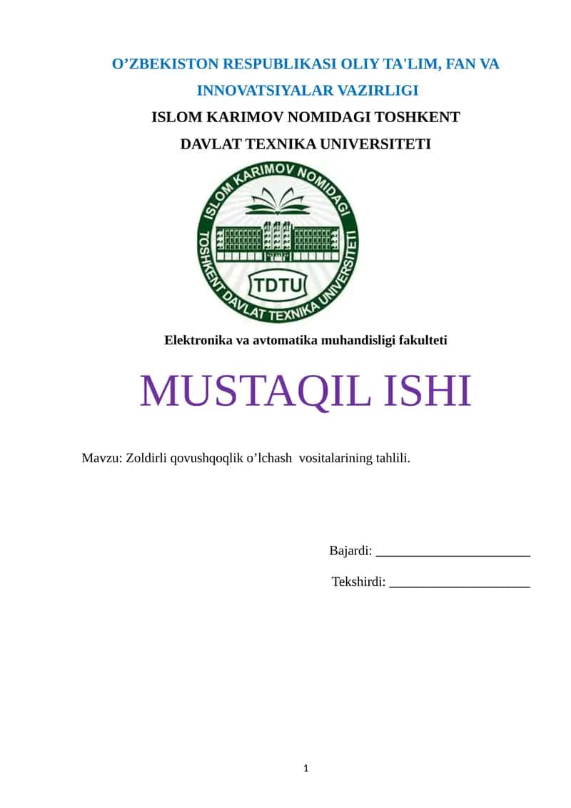 Zoldirli qovushqoqlik o’lchash vositalarining tahlili 1