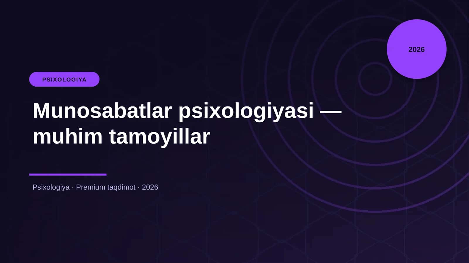 Munosabatlar psixologiyasi — muhim tamoyillar 1
