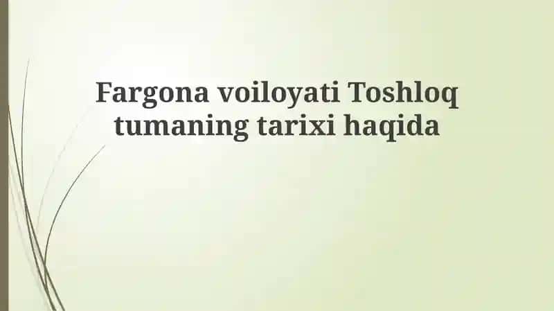 Fargonavoiloyati Toshloqtumani