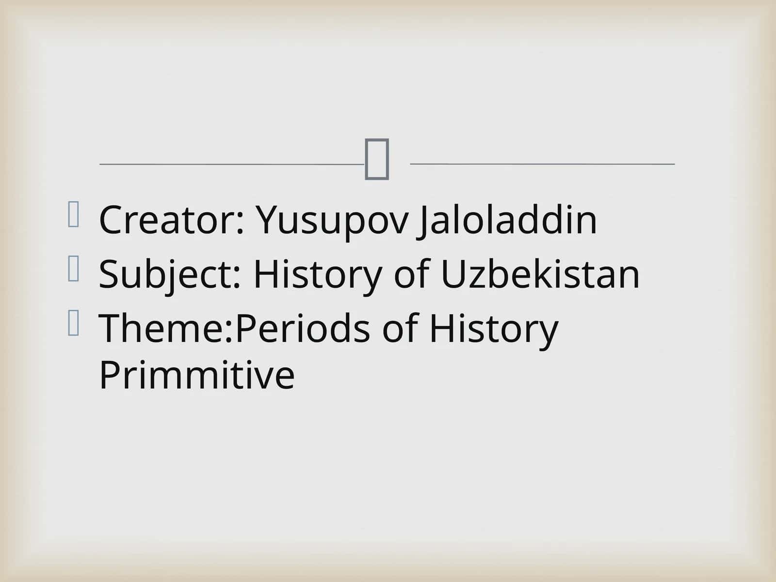 Periods of primitivesociety 1