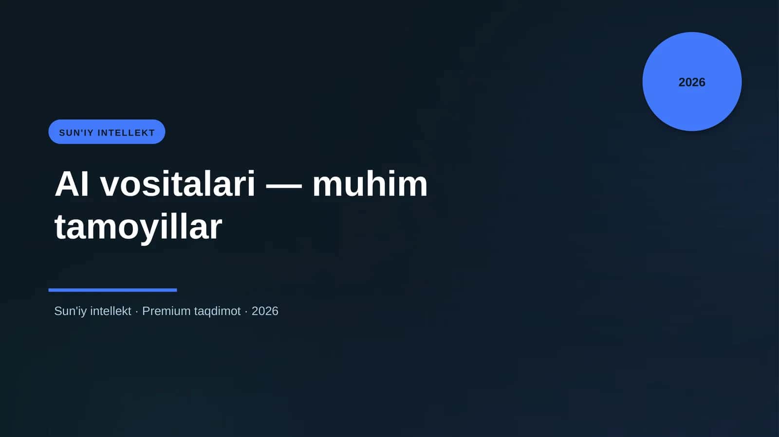 AI vositalari — muhim tamoyillar 1