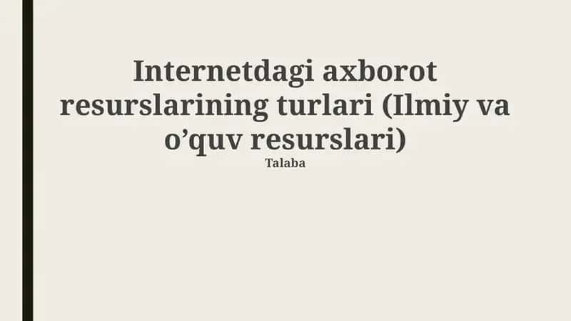Ta'lim Resurslari turlari 1