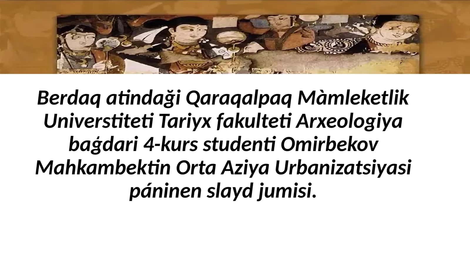 Orta asirlerdegi Tashkent qalasi 1