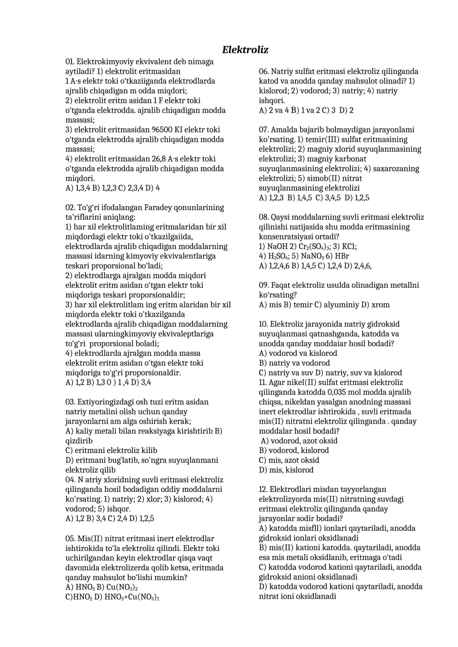Elektroliz 1