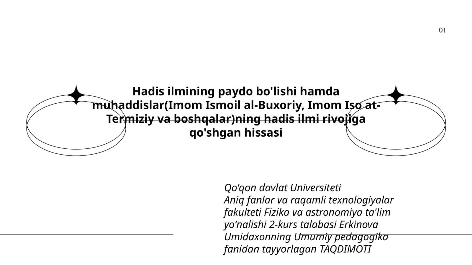 Umumiy pedagogika fanidan tayyorlagan TAQDIMOTI 1