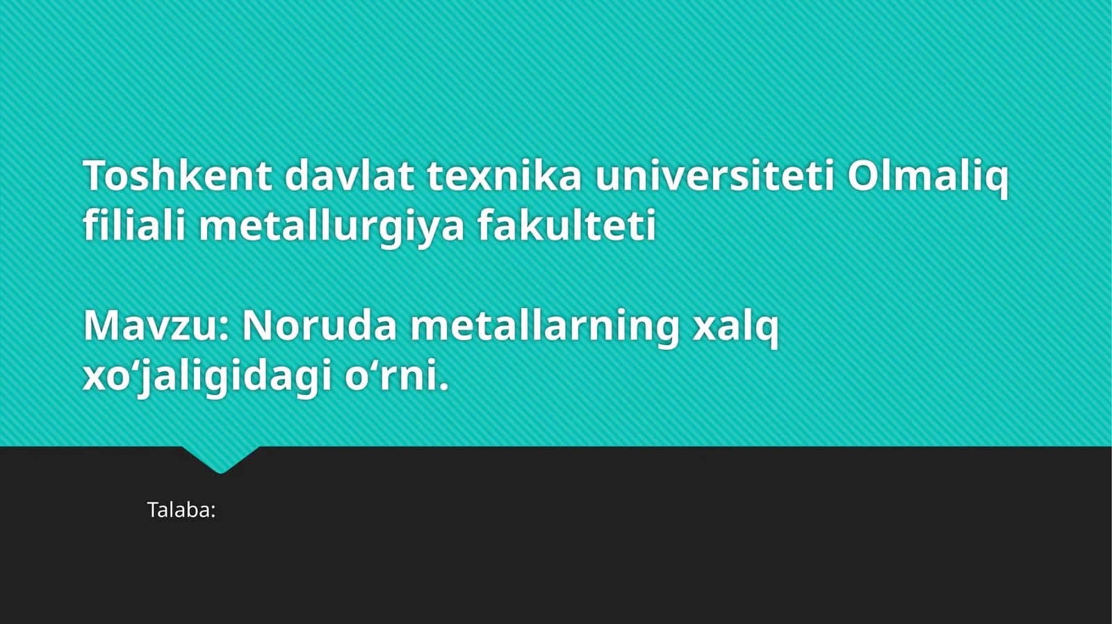 Norudametallarningxalqxoʻjaligidagioʻrni 1