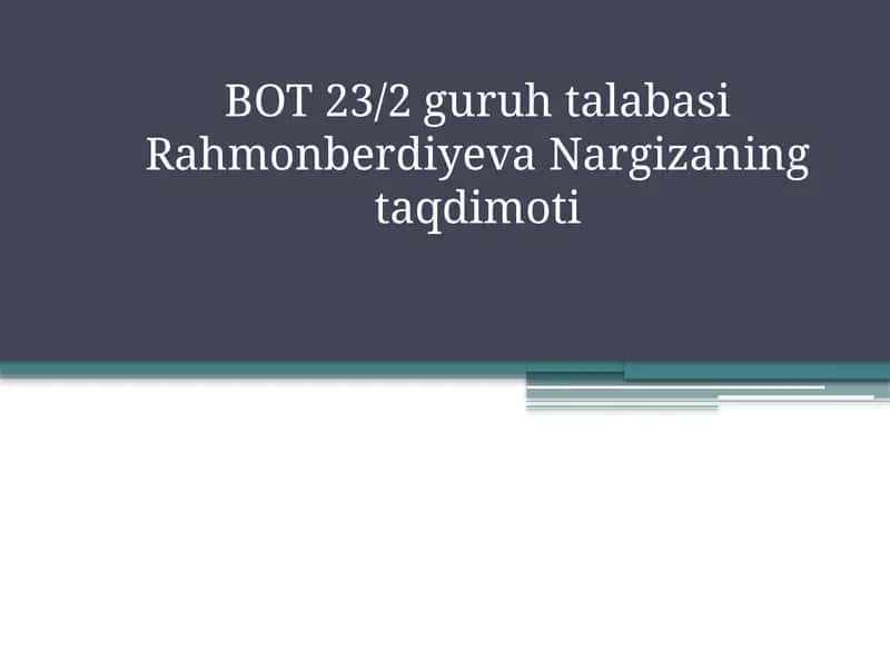 Texnologiyafaniningshakliva metodlari 1