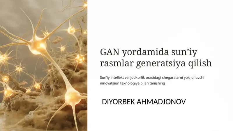GAN yordamida sunʼiy rasmlar generatsiya qilish 1