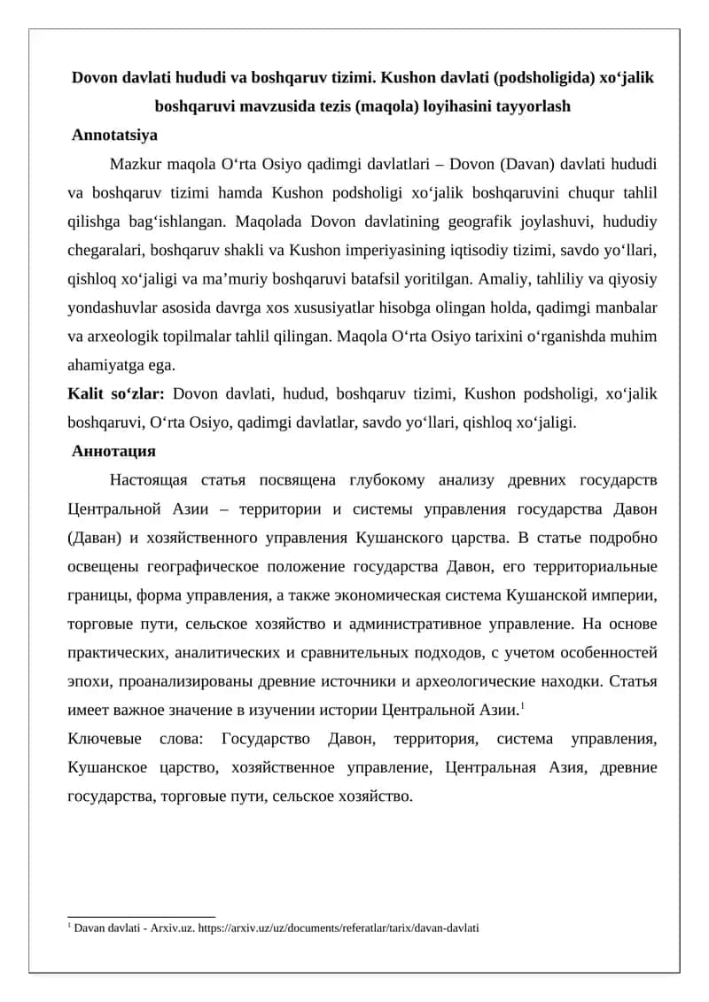 Dovon davlati hududi va boshqaruv tizimi 1