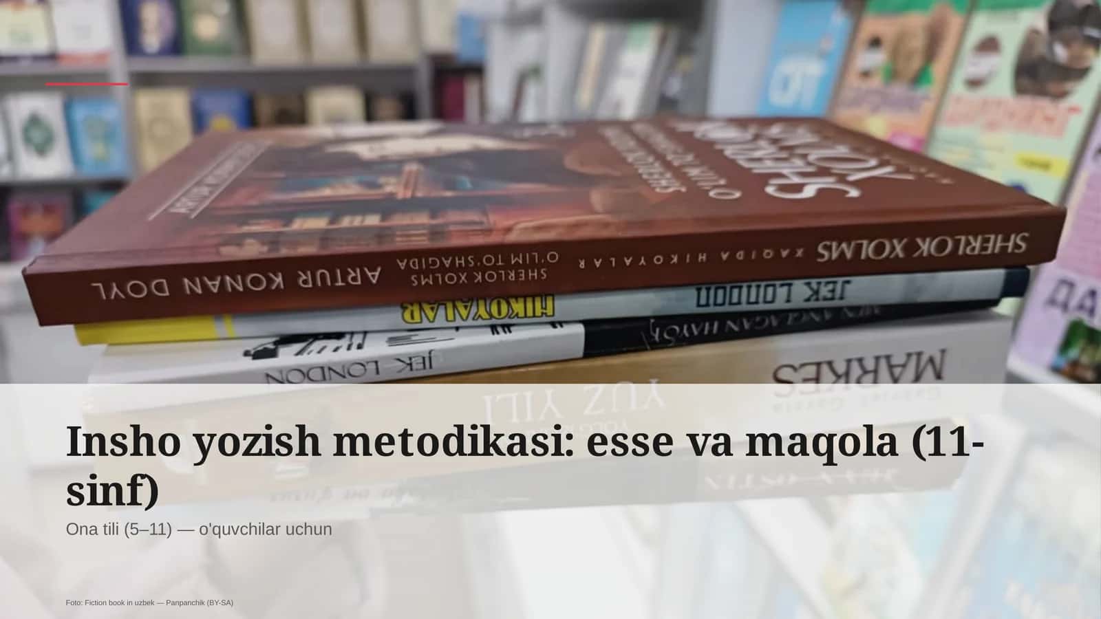 Insho yozish metodikasi: esse va maqola (11-sinf) 1