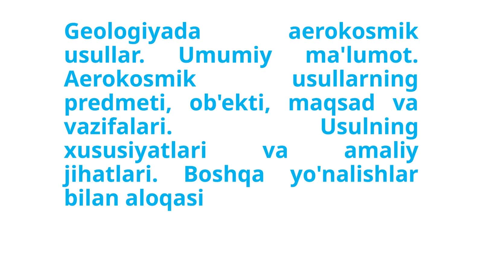 Geologiyada aerokosmik usullar 1