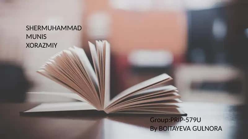 Shermuhammad Munis Xorazmiy 1