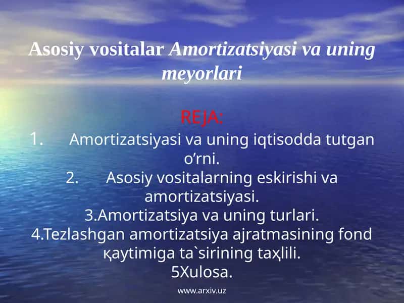 Asosiy vositalar 1