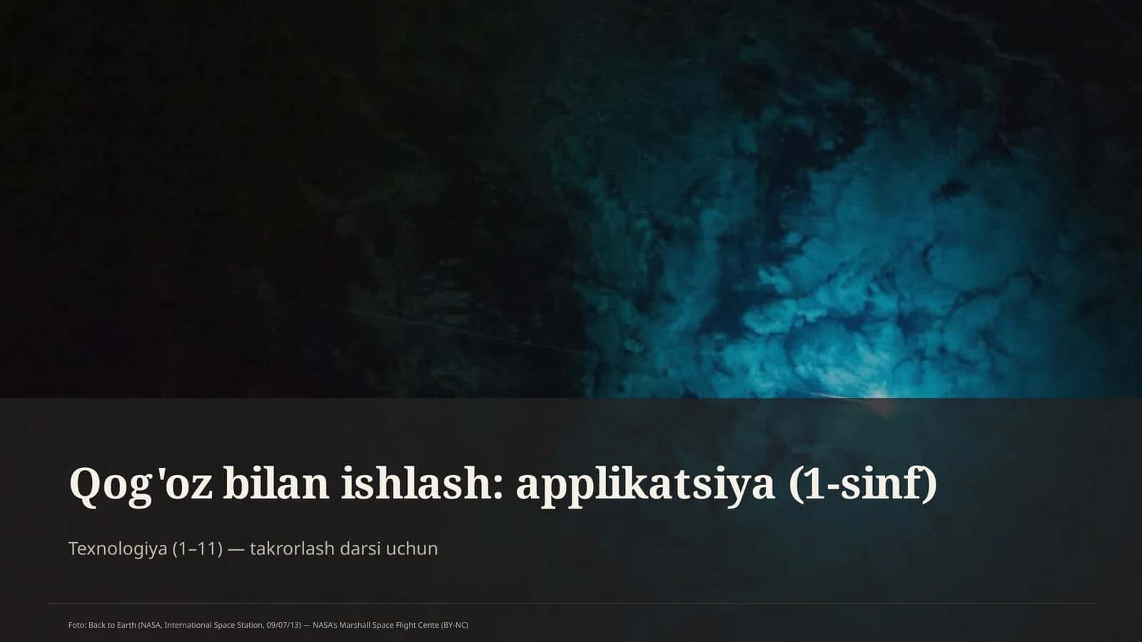 Qog'oz bilan ishlash: applikatsiya (1-sinf) 1