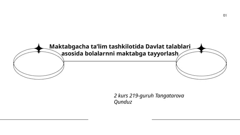 Davlat talablari asosida bolalarnni maktabga tayyorlash 1