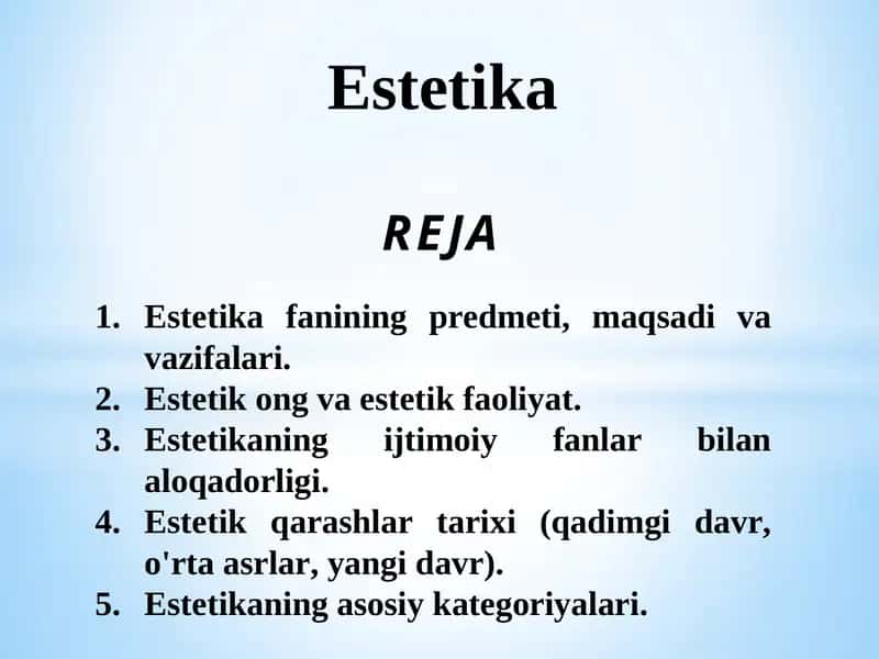 Estetika 1