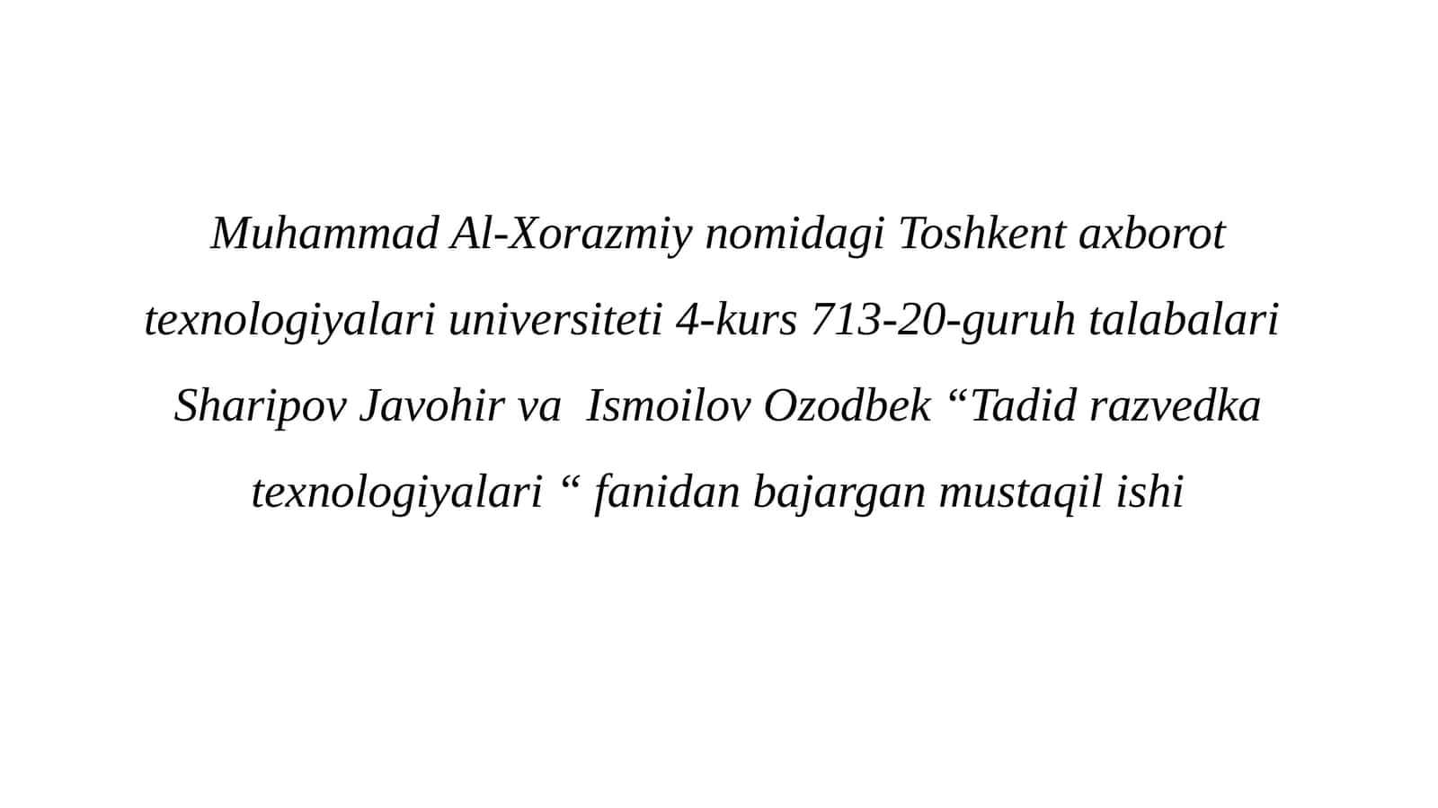 Tadqiqot razvedka texnologiyalari 1