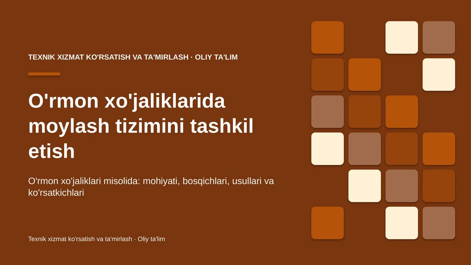 o'rmon xo'jaliklarida moylash tizimini tashkil etish 8347 1