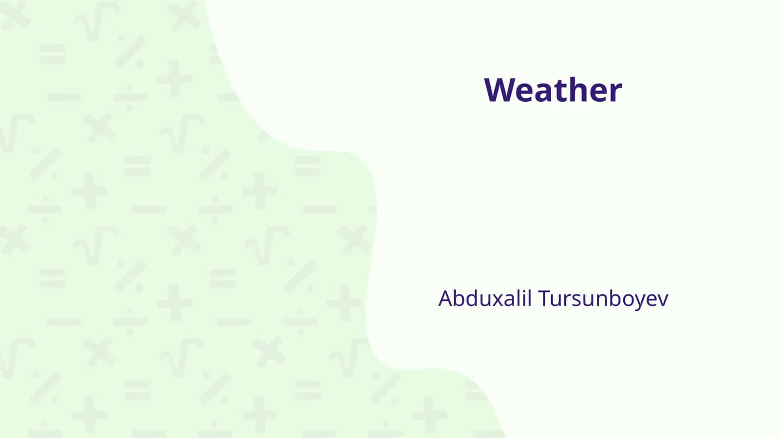 Weather 1