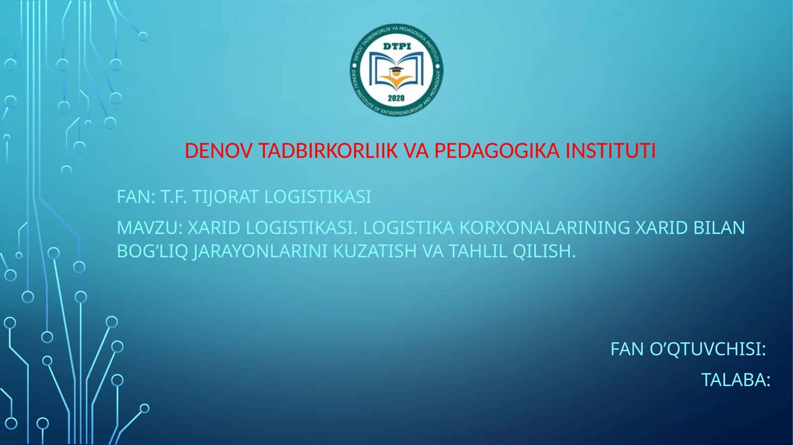 Fan:t.f.Tijoratlogistikasi 1
