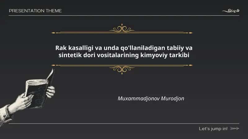 Rak kasalligi va unda qo'llaniladigan tabiiy va sintetik dori vositalarining kimyoviy tarkibi 1