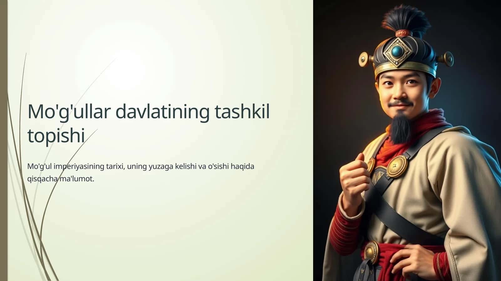 Mo'g'ullar davlatining tashkil topishi 1