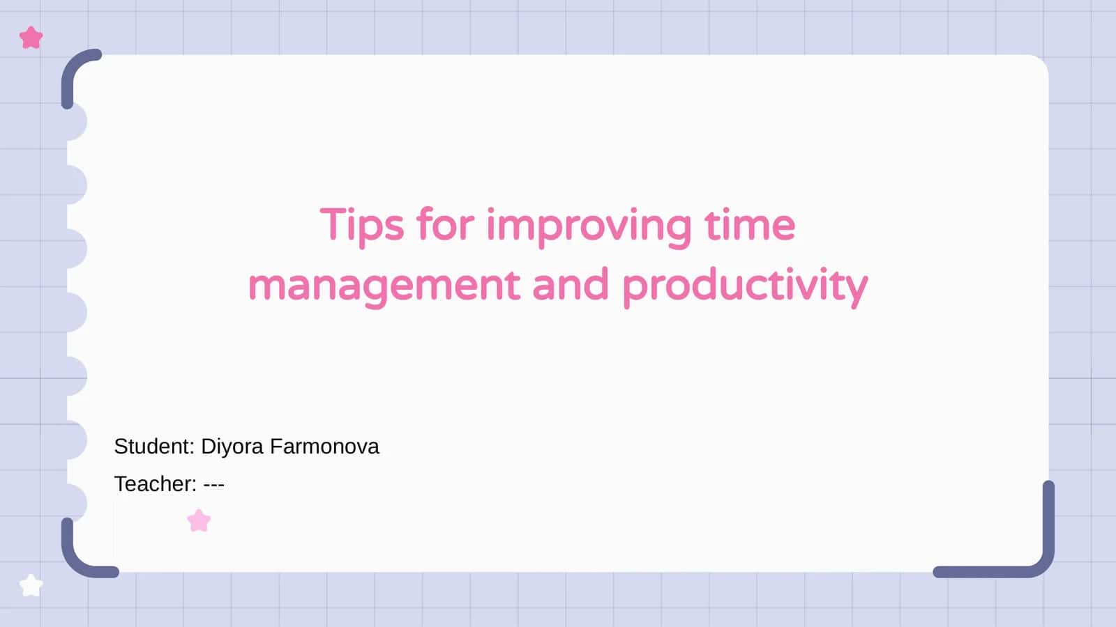 Time Management Tips 1