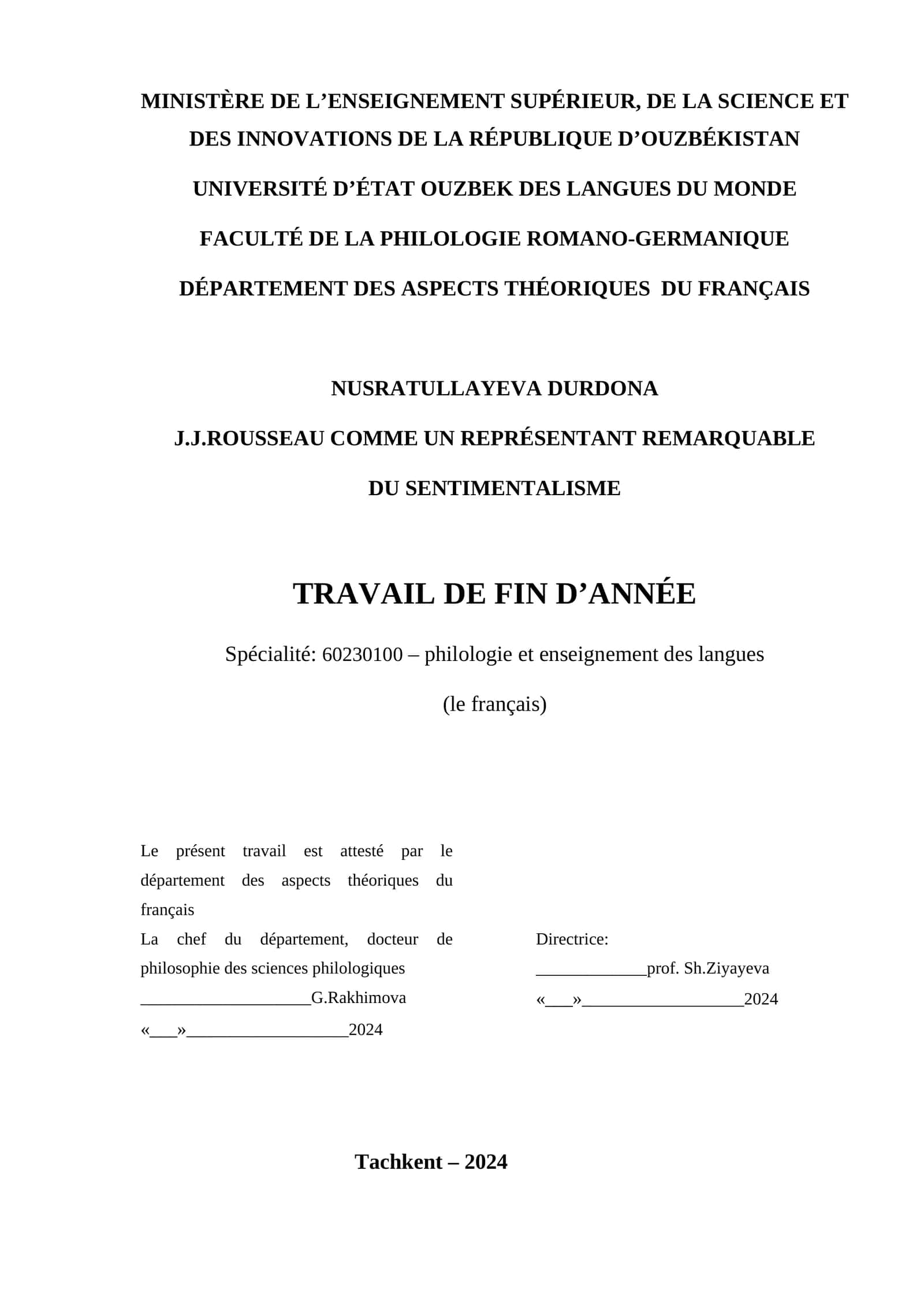 J.J.RUSSO SANTIMANTALIZMNING BUYUK VAKILI SIFATIDA KURS ISHI 1