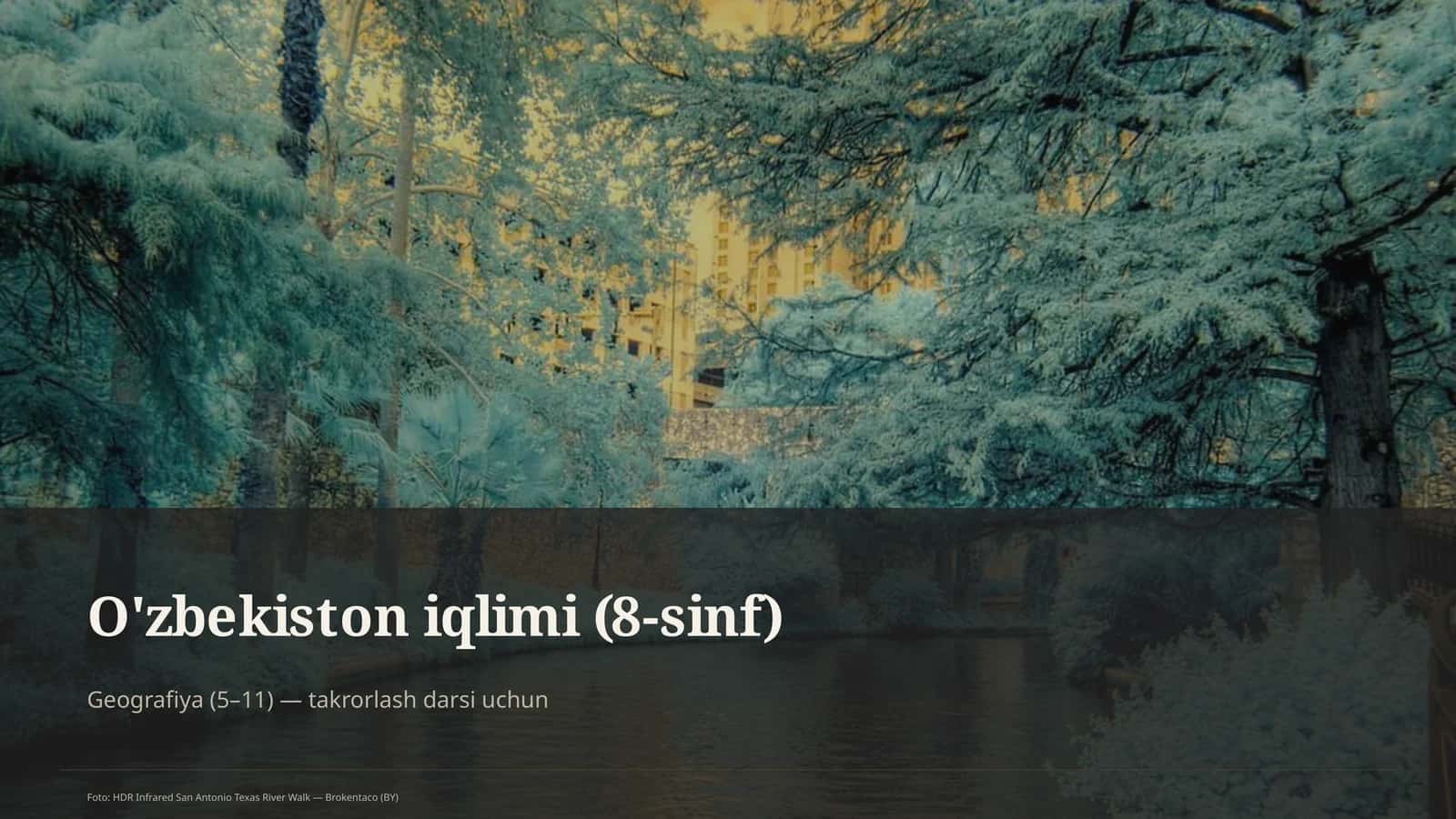 O'zbekiston iqlimi (8-sinf) 1