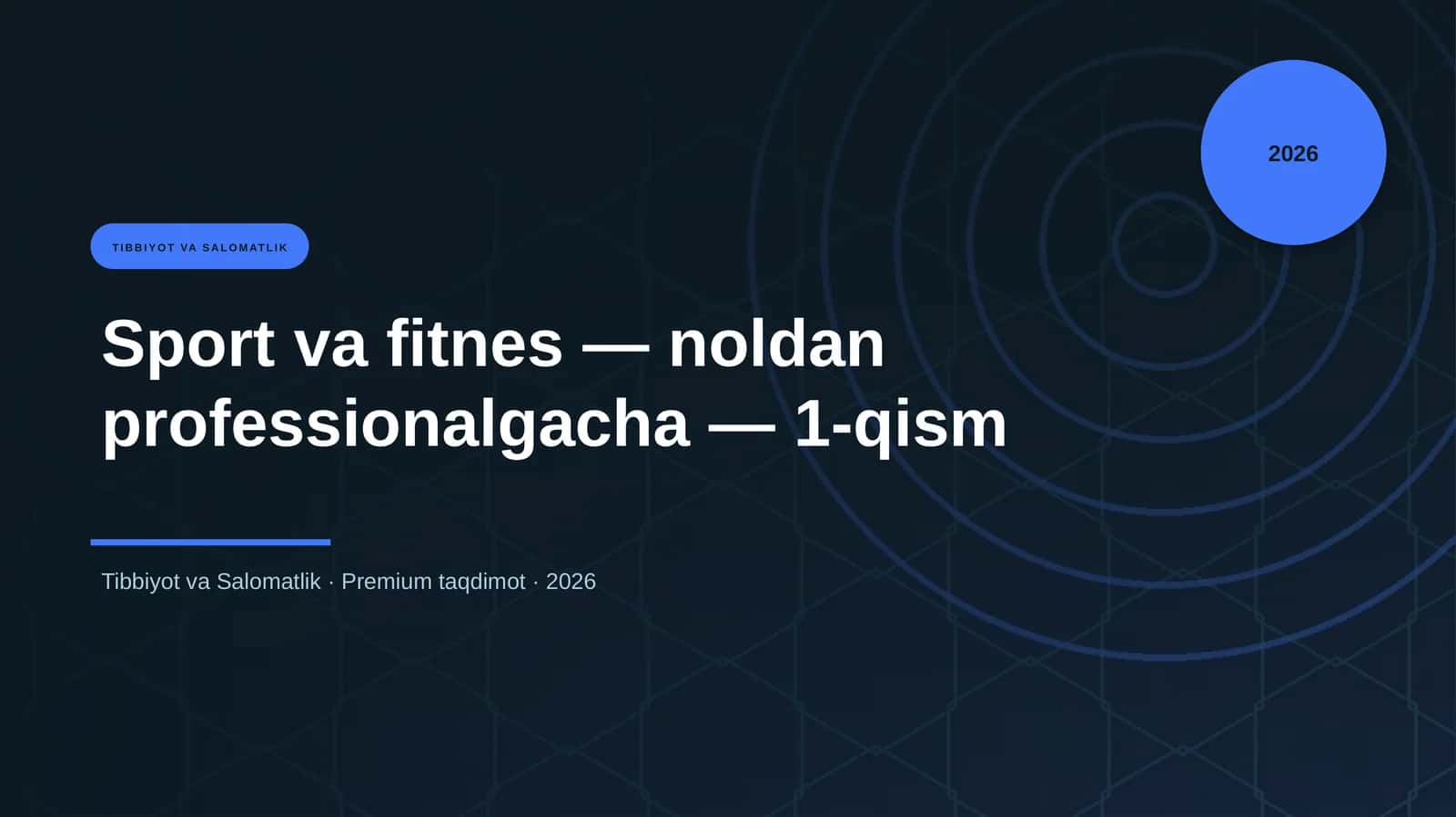 Sport va fitnes — noldan professionalgacha — 1-qism 1