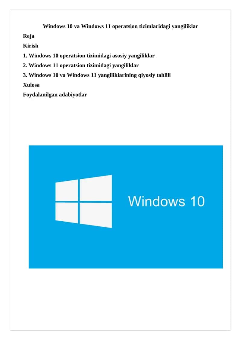 Windows 10 va Windows 11 operatsion tizimlaridagi yangiliklar 1