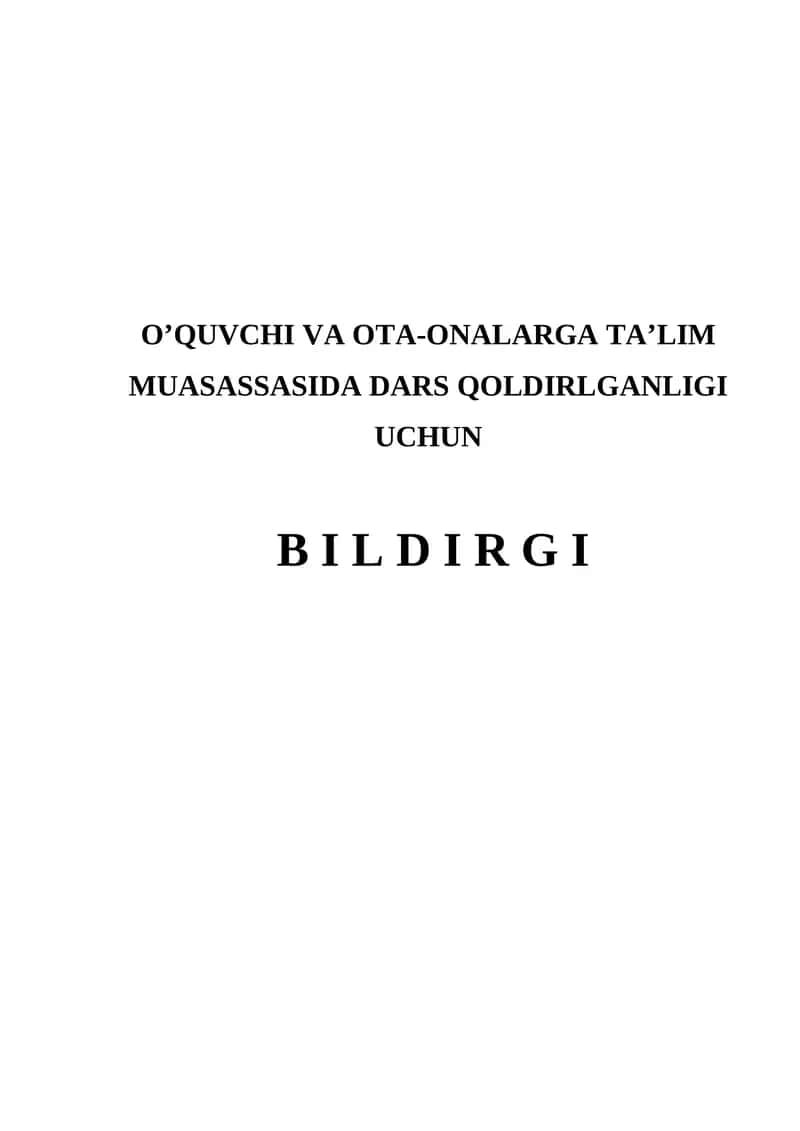 BILDIRGI 1