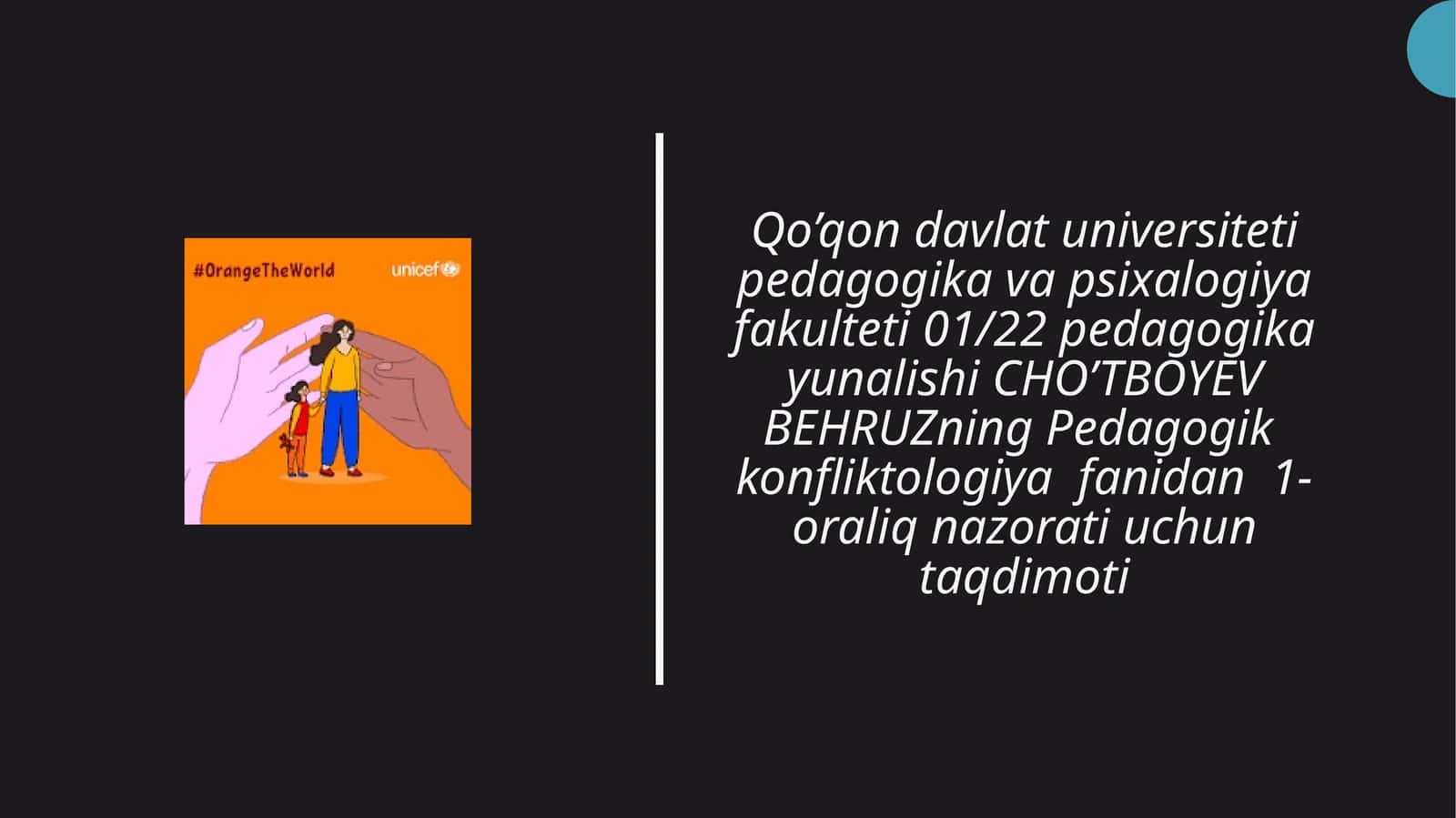 Pedagogik jarayonda amaliyotda uchraydigan konfliktlar 1