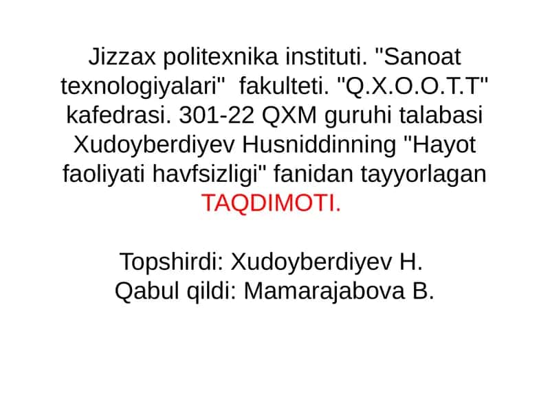 Mikroiqlim va uning gigiyenik normalari. Mehnat gigiyenasi 1