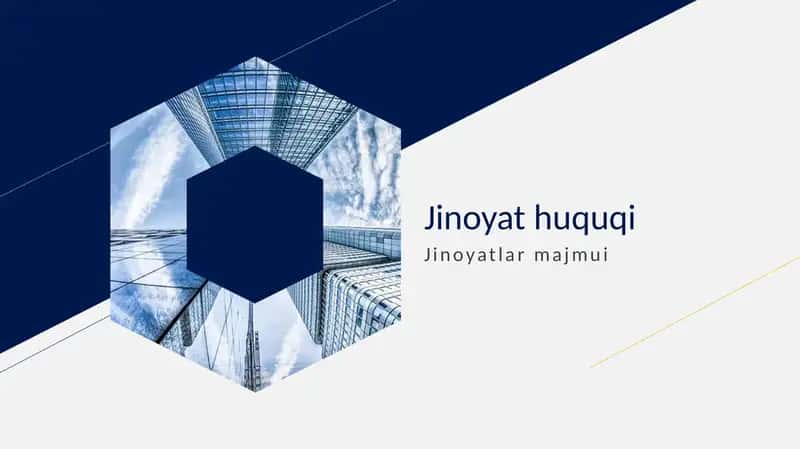 Jinoyatlar majmui 1