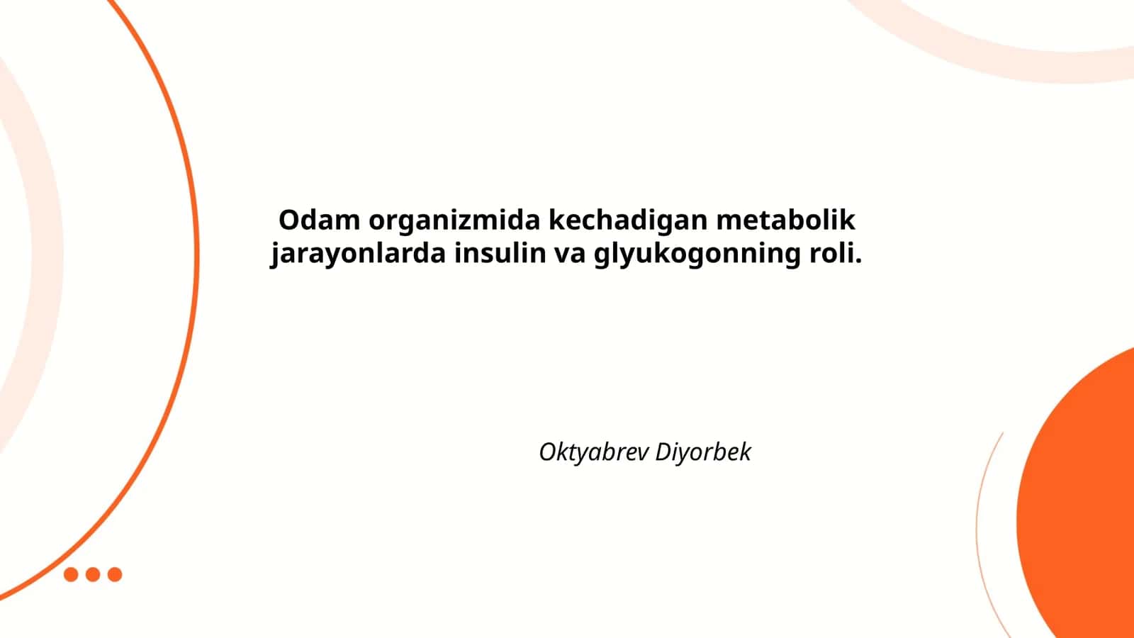 Insulin va Glyukogonning Metabolik Jarayonlardagi Roli 1