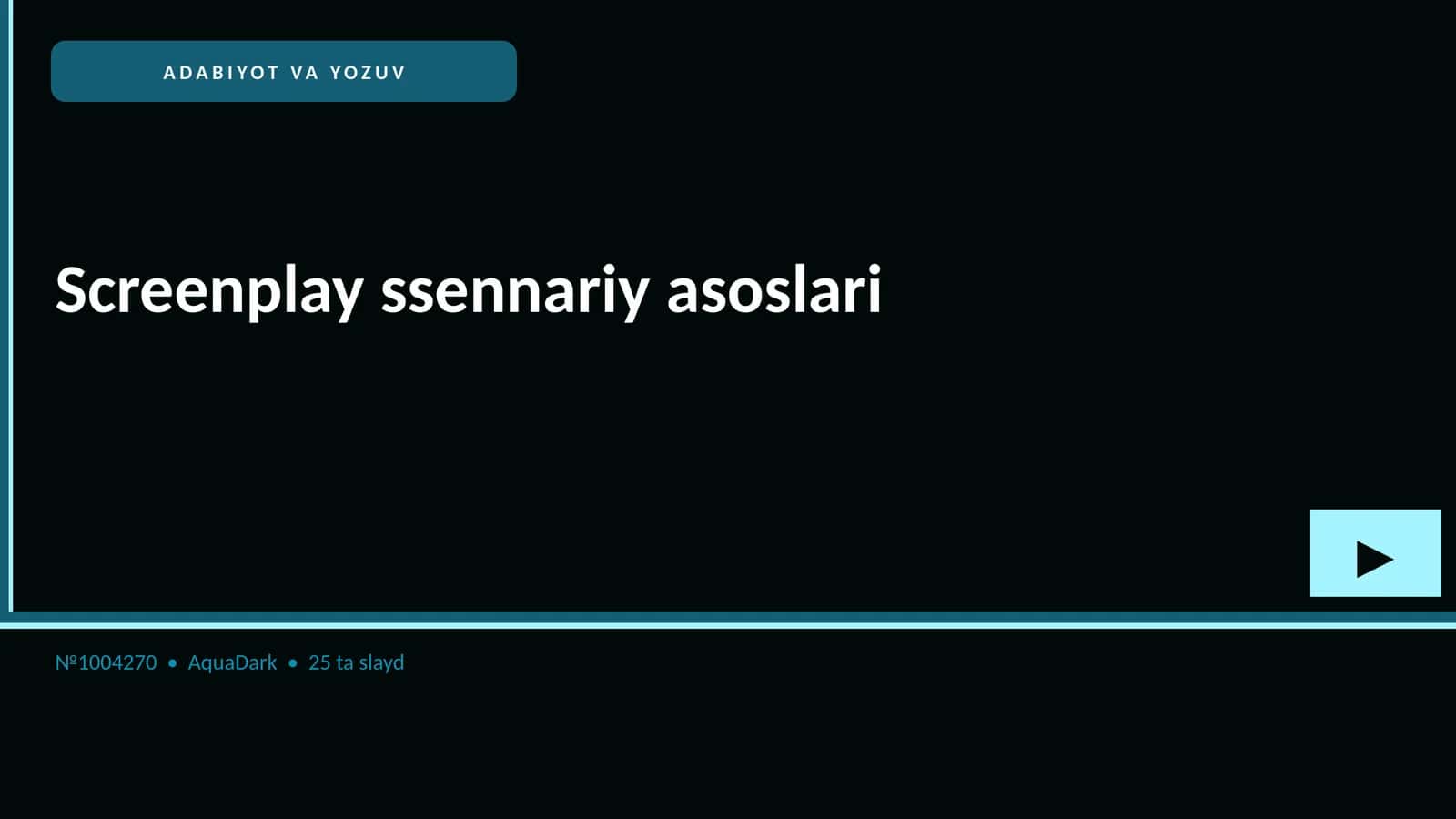 Screenplay ssennariy asoslari 1