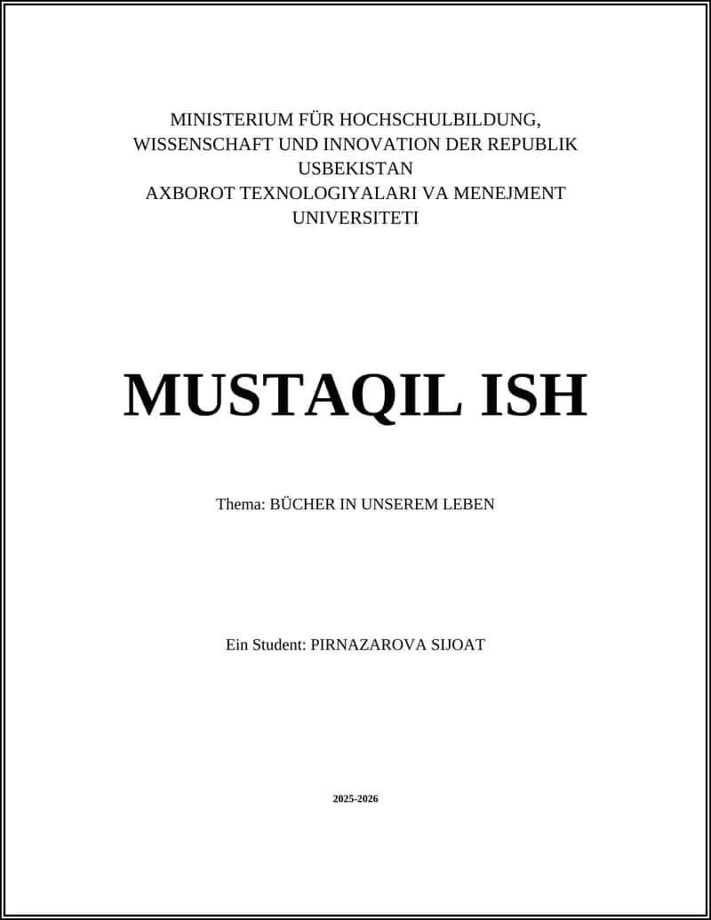 BÜCHER IN UNSEREM LEBEN 1