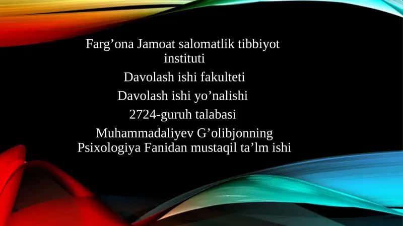 Psixologiya Fanidan 1