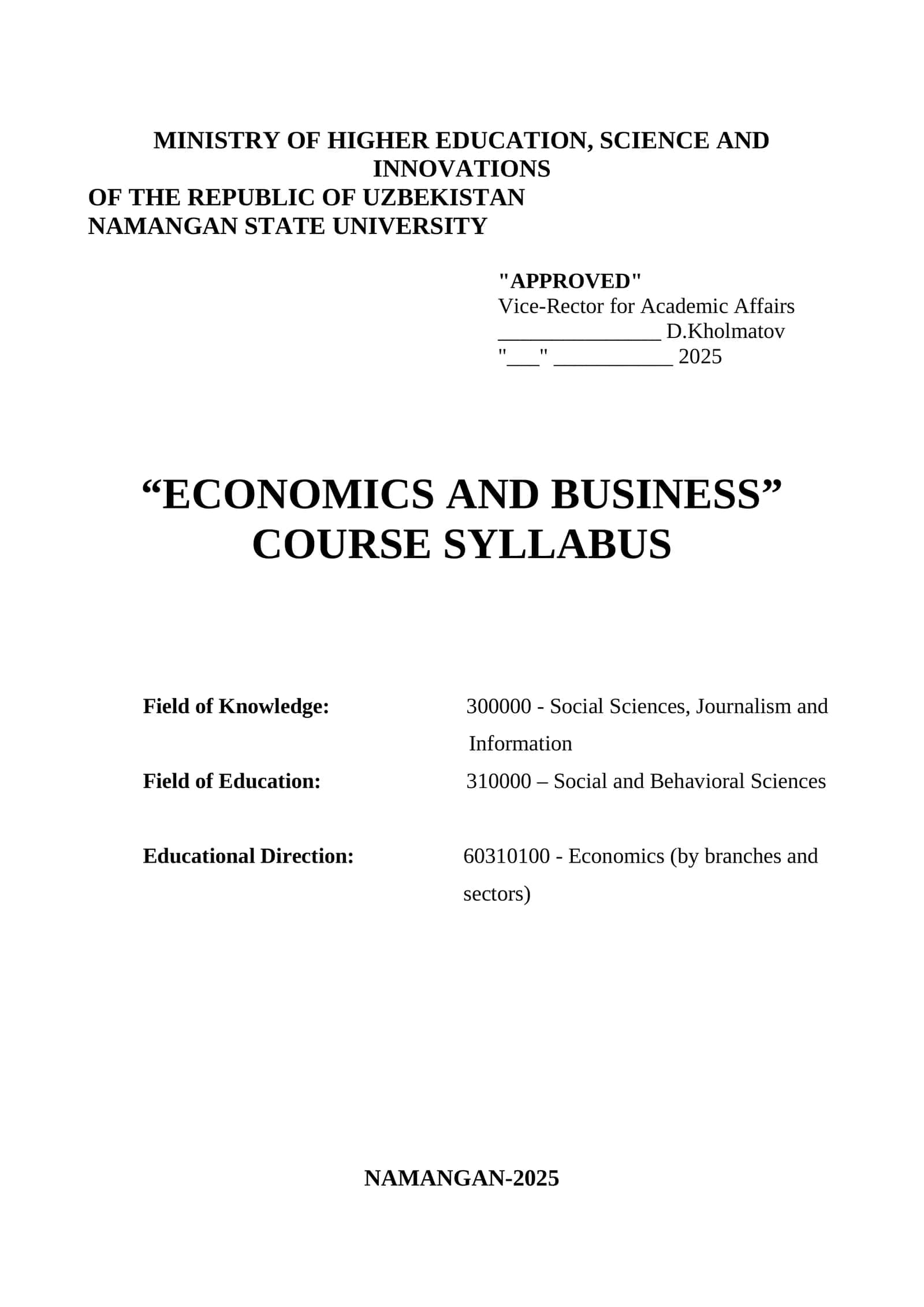 ECONOMICS AND BUSINESS 1