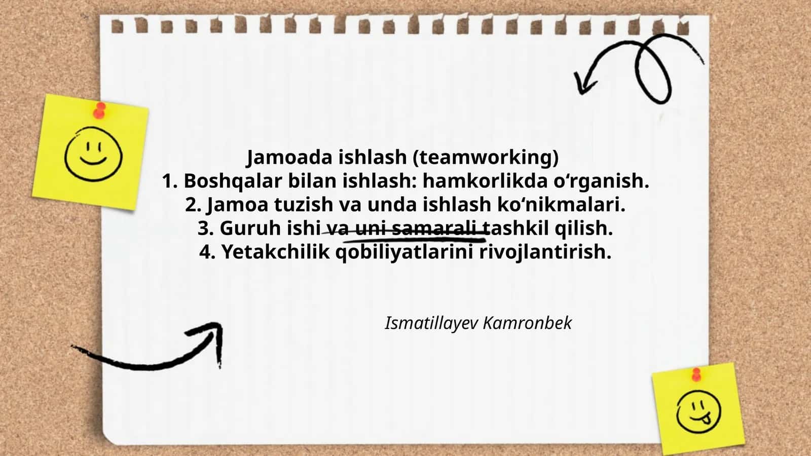 Jamoada ishlash (teamworking) 1