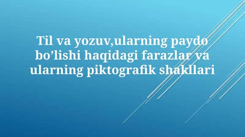 Til va yozuvning kelib chiqishi: Nazariyalar va gipotezalar 1